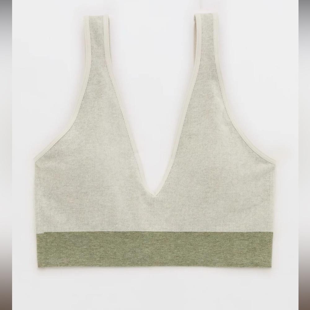 Aerie Superchill Cotton Seamless Plunge Bralette